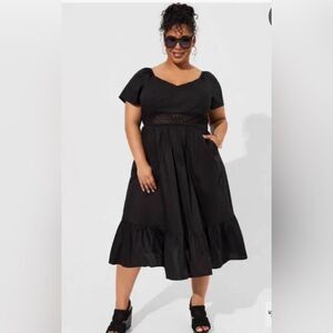 Torrid Black with Open Back with Bow - Size 00